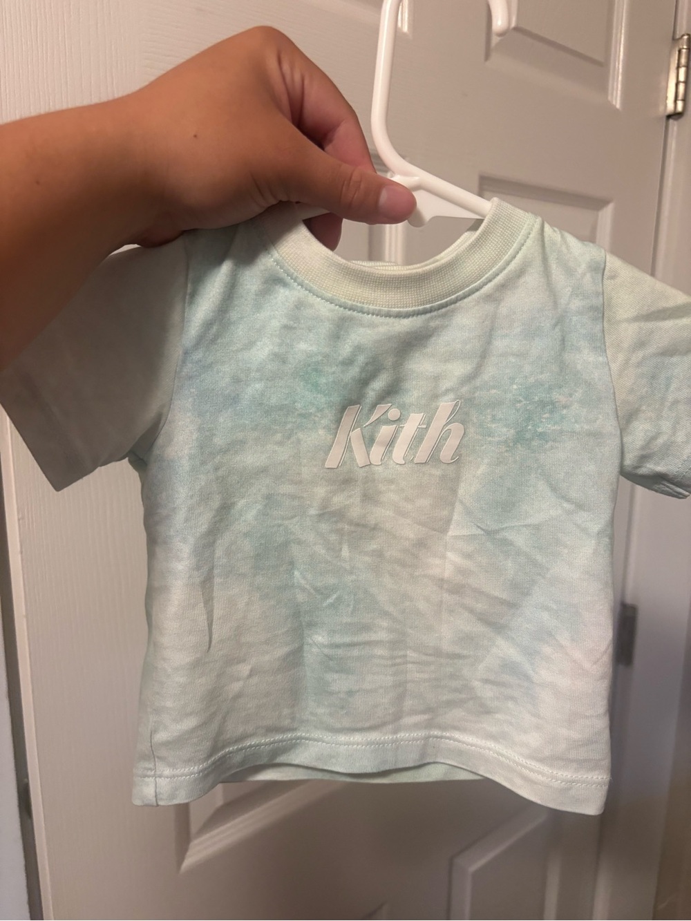 Kith Kids Light Aqua Tie-Dye Short Sleeve Tee